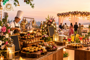Sunset Wedding Buffet Celebration